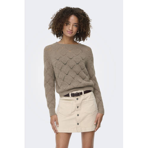 ONLY gebreide trui beige afbeelding