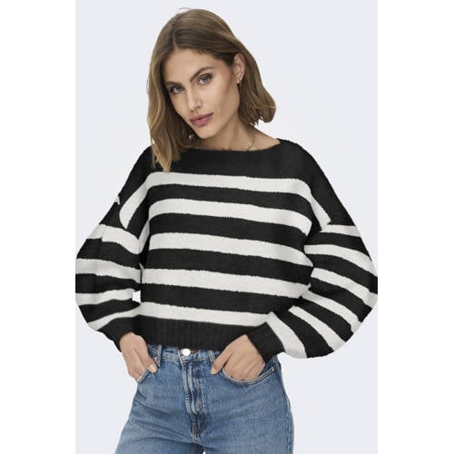 ONLY pullover zwart gebreid afbeelding
