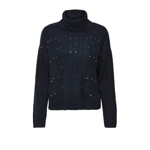 ONLY coltrui donkerblauw met kabels afbeelding