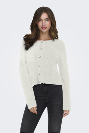 cardigan ecru met parels