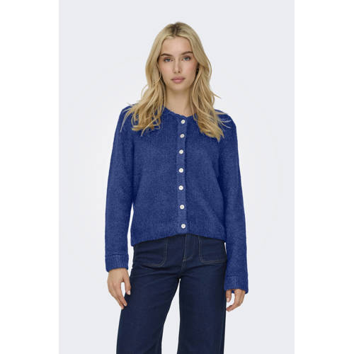 ONLY gebreid vest met wol blauw afbeelding