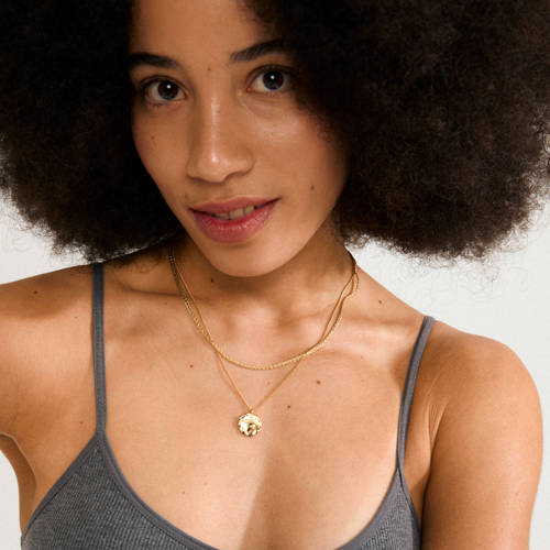 PILGRIM gold plated ketting Declan - set van 2 afbeelding