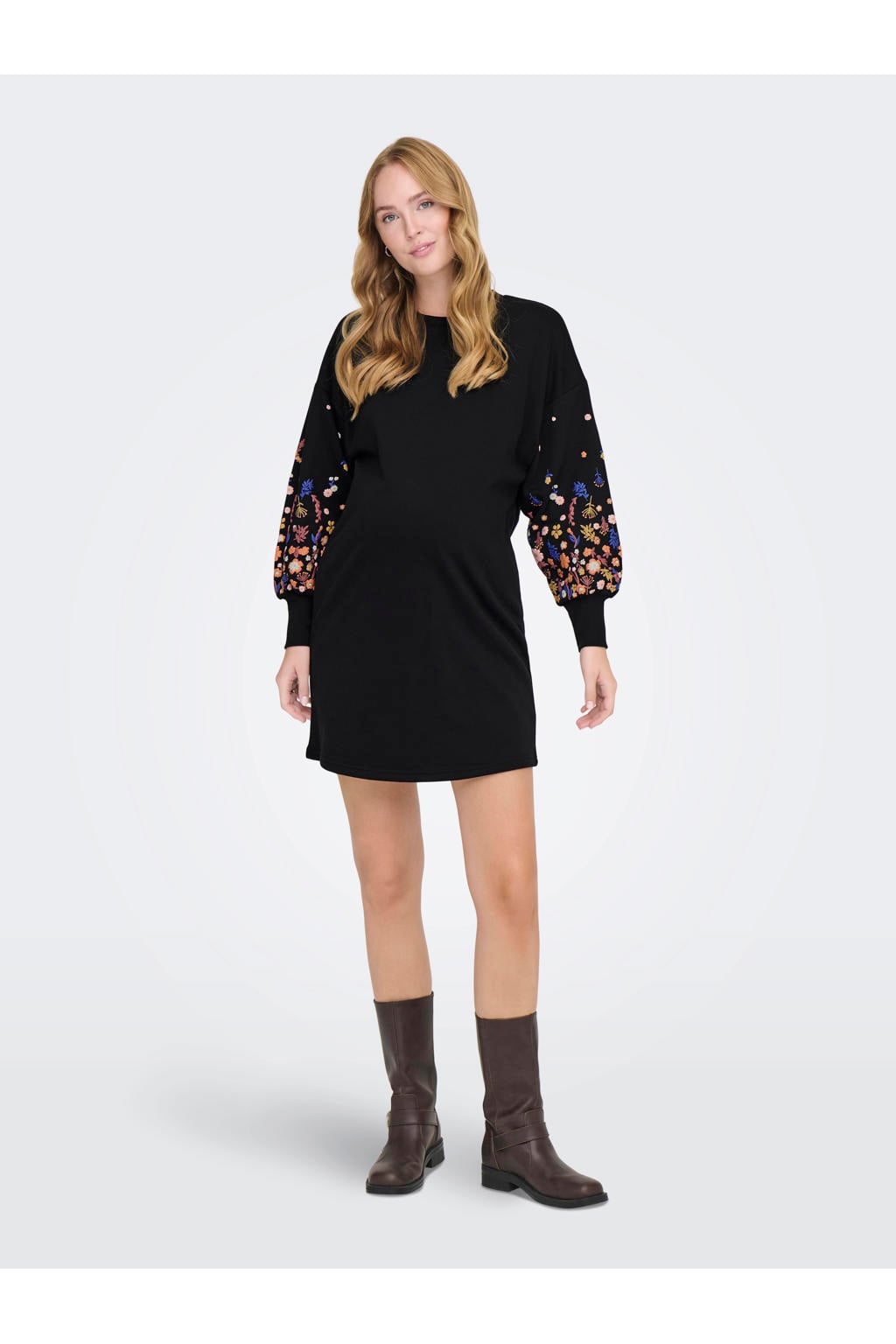 ONLY MATERNITY zwangerschaps sweatjurk zwart
