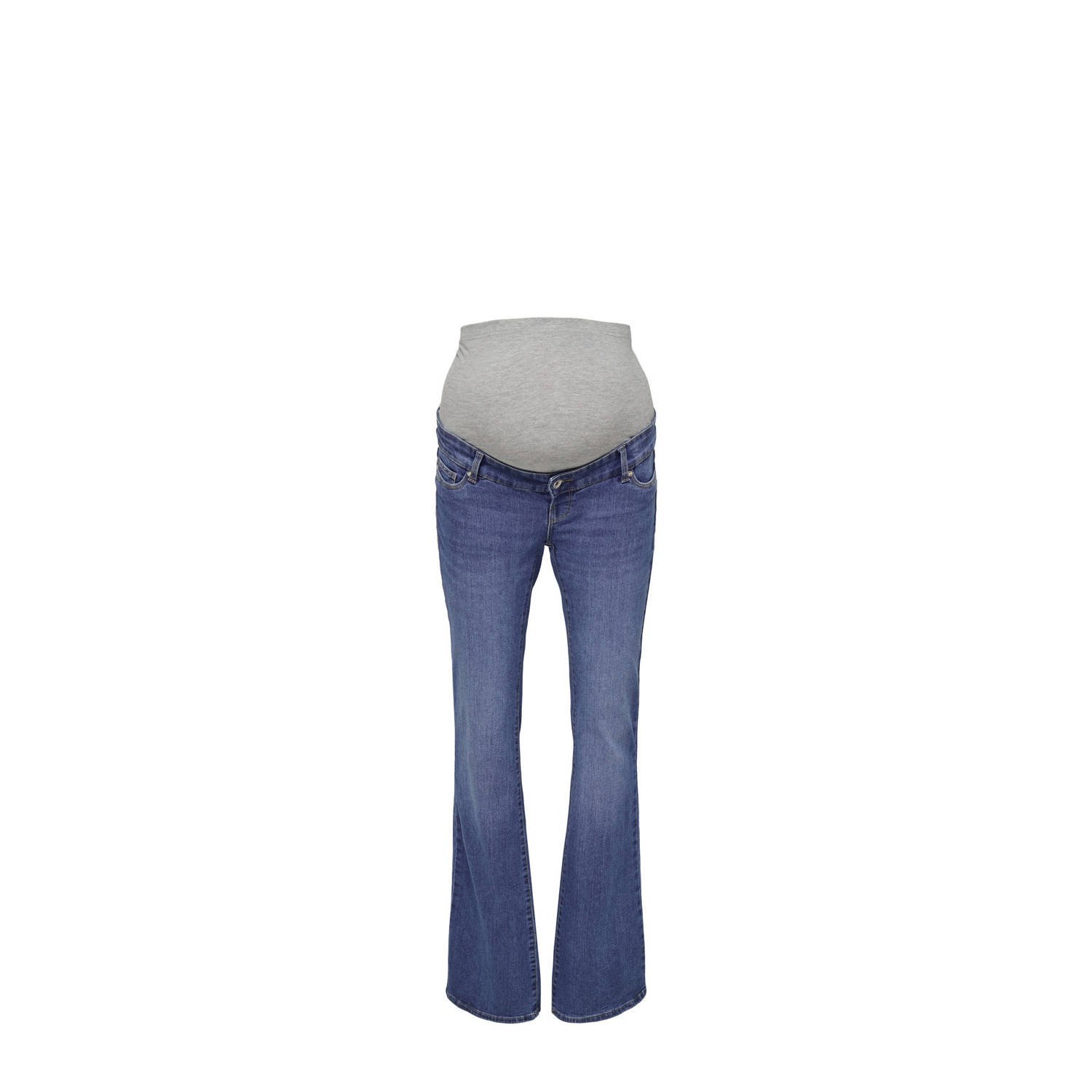 ONLY MATERNITY high waist zwangerschapskleding flared jeans medium blue denim
