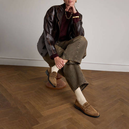 Manfield suède loafers bruin afbeelding
