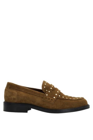 suède loafers bruin