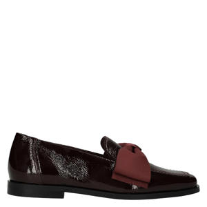 lakleren loafers met strik bordeaux