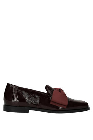 lakleren loafers met strik bordeaux