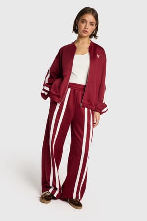 high waist broek donkerrood