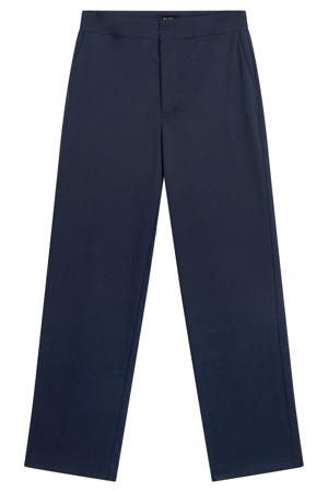 straight regular waist broek donkerblauw