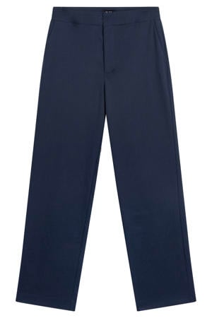 straight regular waist broek donkerblauw