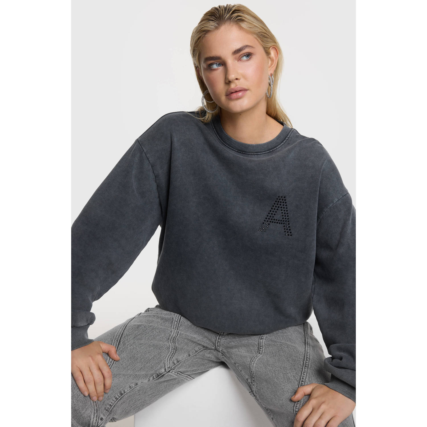 Alix the Label sweater antraciet