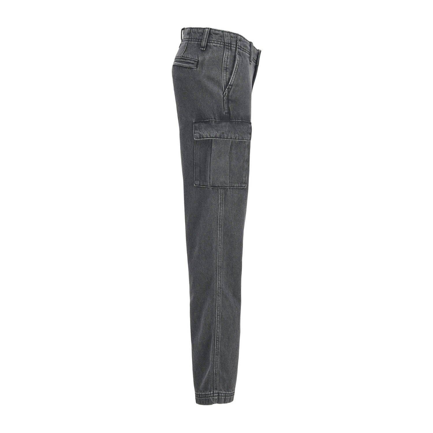 JACK & JONES JUNIOR relaxed cargo jeans black denim