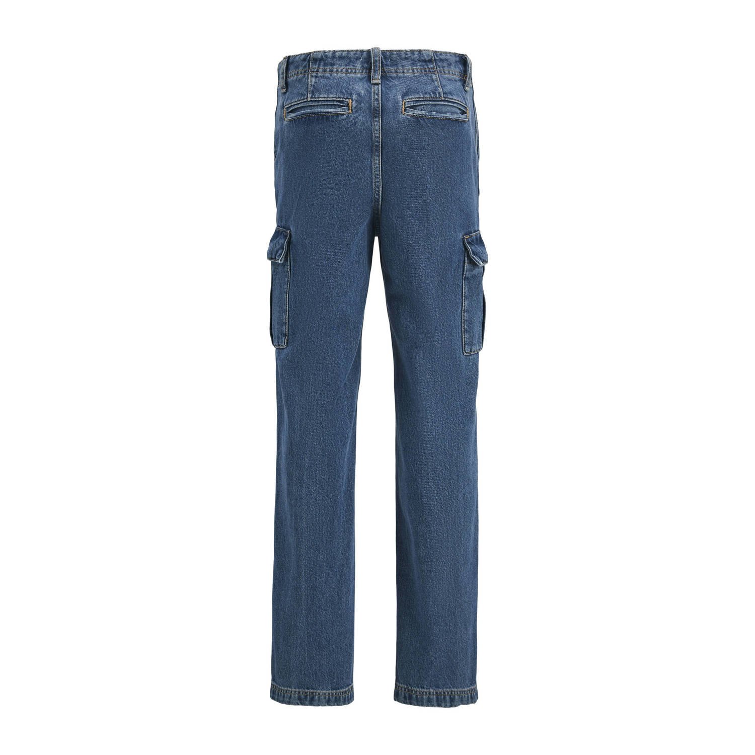 JACK & JONES JUNIOR relaxed cargo jeans dark blue denim