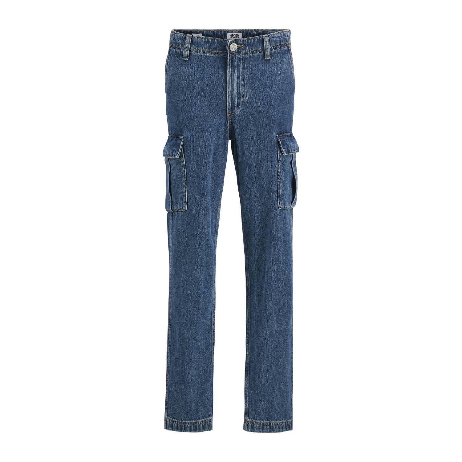 JACK & JONES JUNIOR relaxed cargo jeans dark blue denim