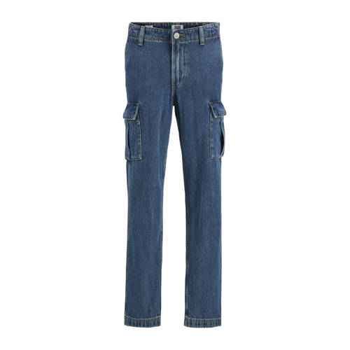JACK & JONES JUNIOR relaxed cargo jeans dark blue denim afbeelding