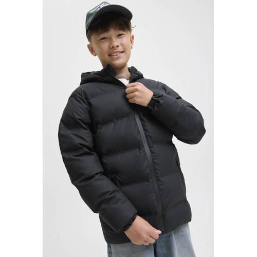 JACK & JONES JUNIOR gewatteerde jas zwart afbeelding