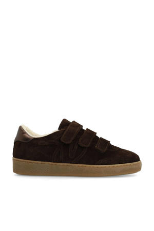 suède sneakers donkerbruin
