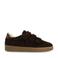 Manfield suède sneakers donkerbruin