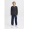 JACK & JONES JUNIOR gebreide trui donkerblauw met kabels