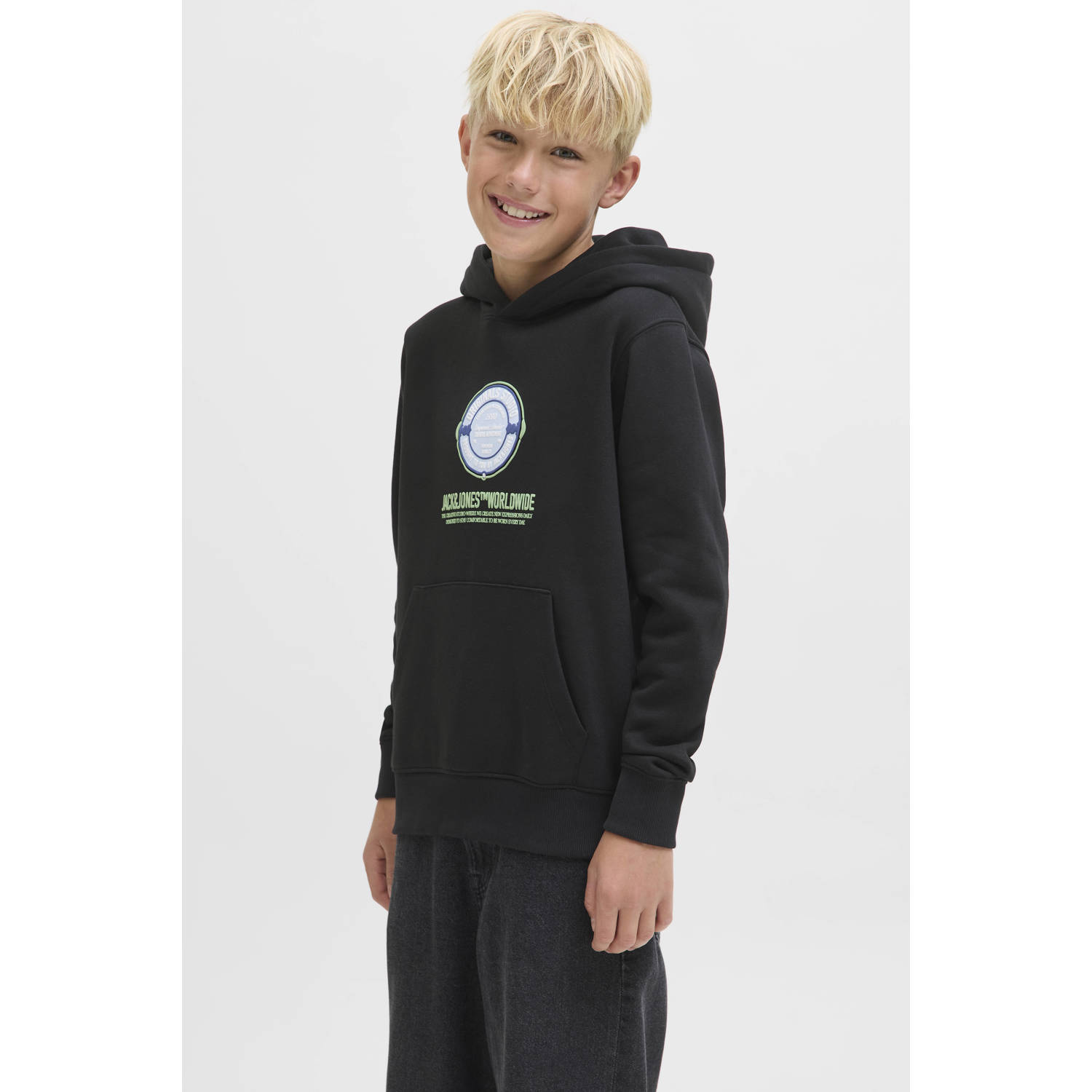 JACK & JONES JUNIOR hoodie zwart