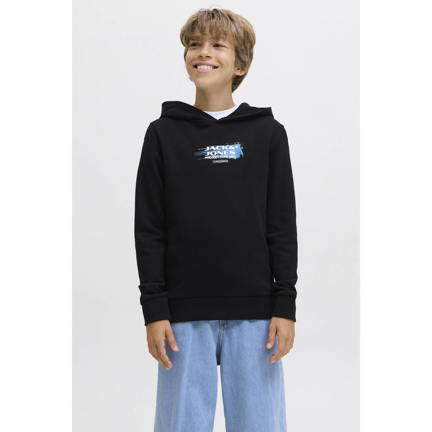 JACK & JONES JUNIOR hoodie zwart