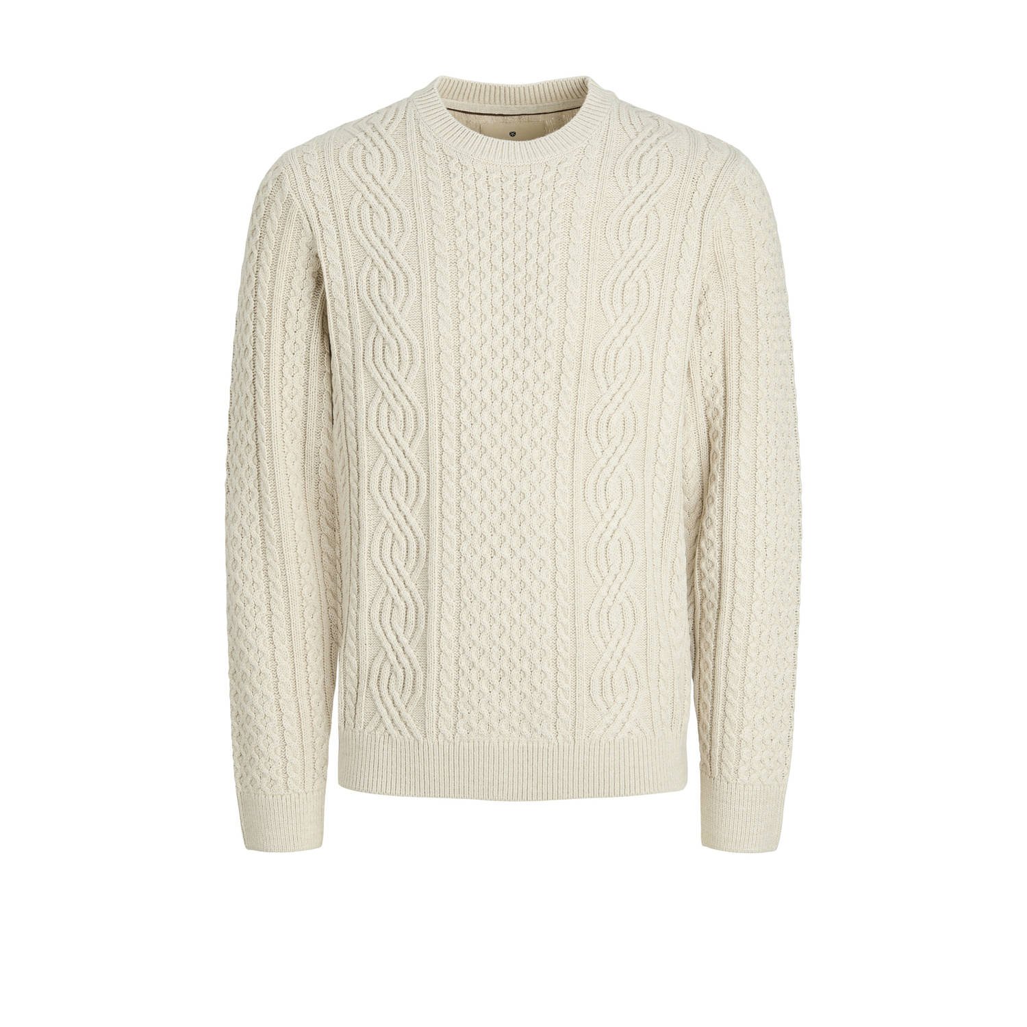 JACK & JONES JUNIOR gebreide trui ecru met kabels