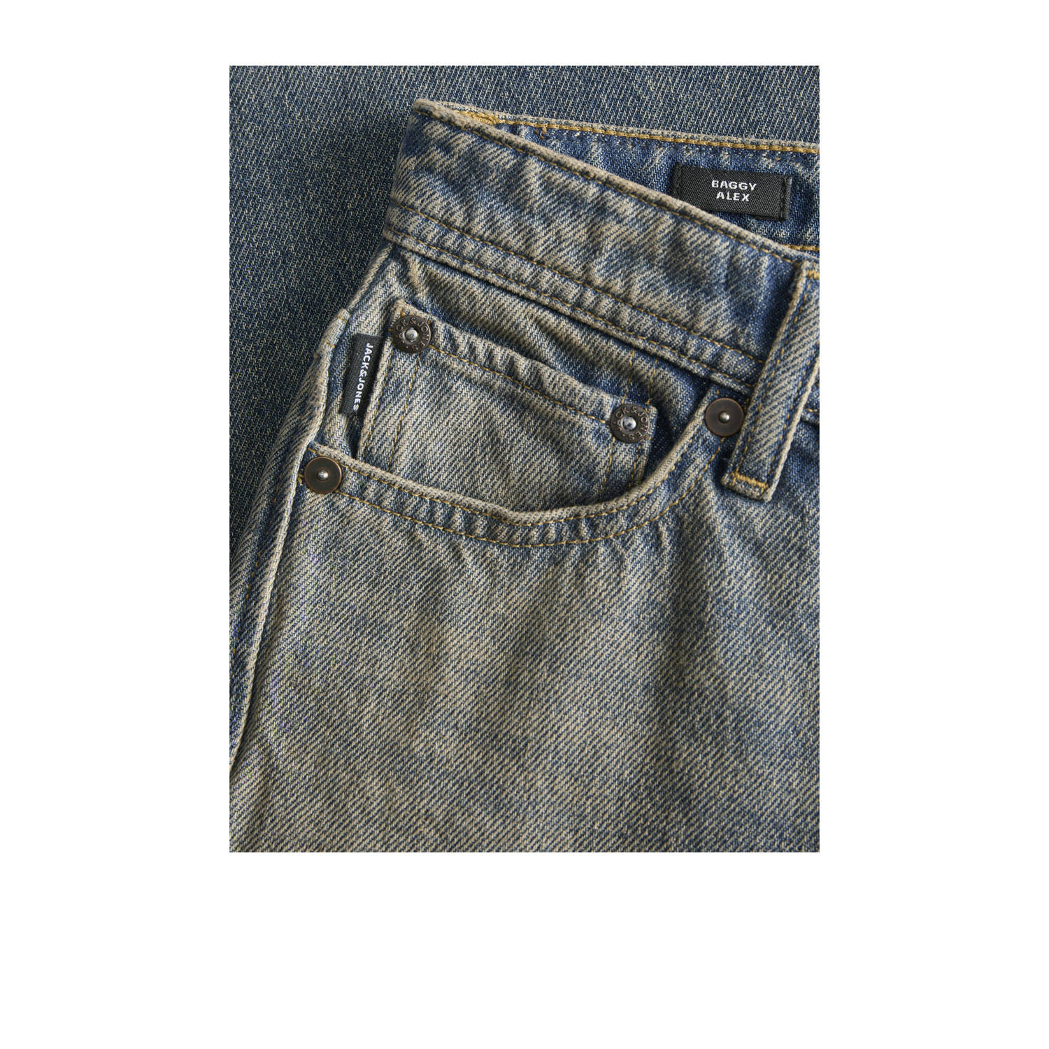JACK & JONES JUNIOR baggy high waist baggy jeans medium blue denim
