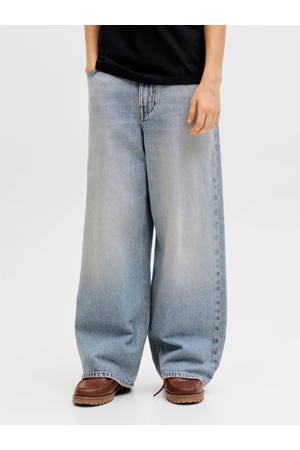 high waist wide leg jeans light blue denim