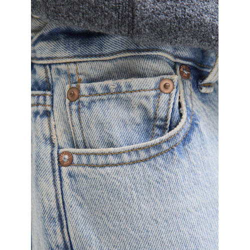 JACK & JONES JUNIOR high waist wide leg jeans light blue denim afbeelding