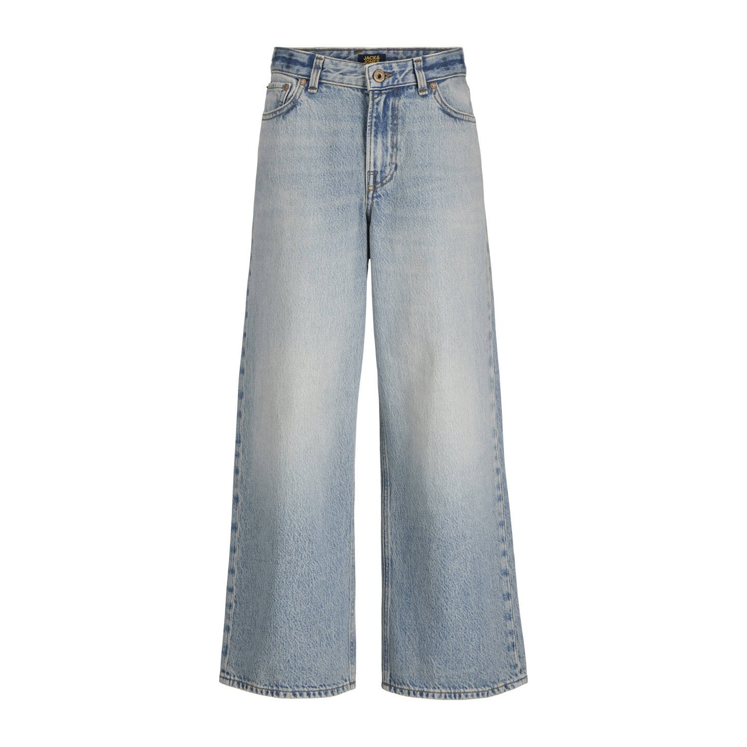 JACK & JONES JUNIOR high waist wide leg jeans light blue denim