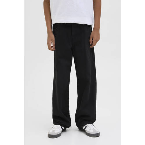 JACK & JONES JUNIOR high waist baggy jeans black denim afbeelding