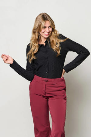 jersey blouse zwart