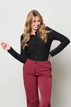 jersey blouse zwart