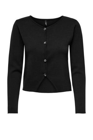 vest zwart fijn gebreid