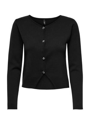 vest zwart fijn gebreid