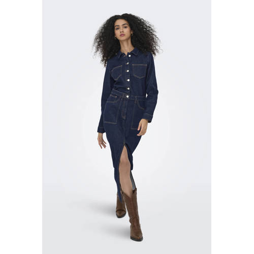 ONLY spijkerjurk dark blue denim afbeelding