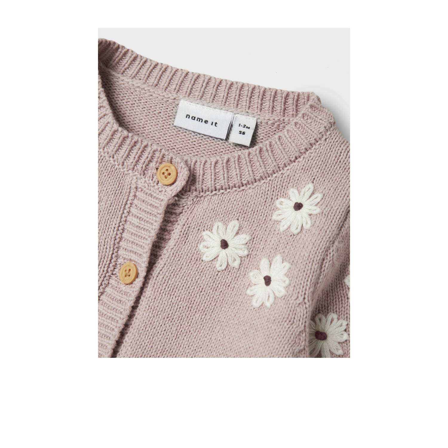 NAME IT BABY gebreid vest lila