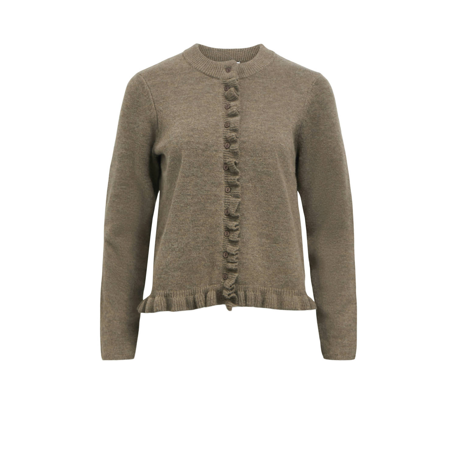 OBJECT gebreid vest bruin