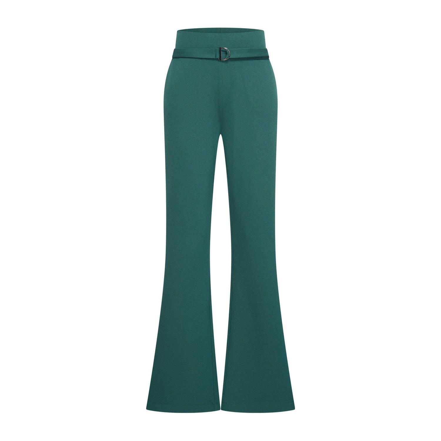 Expresso flared regular waist broek donkergroen