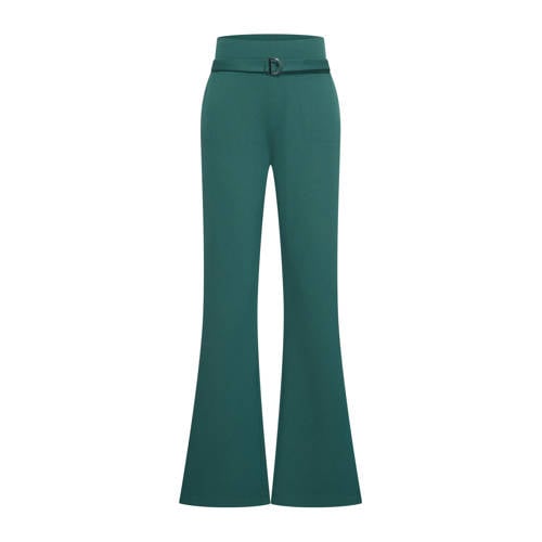 Expresso flared regular waist broek donkergroen afbeelding