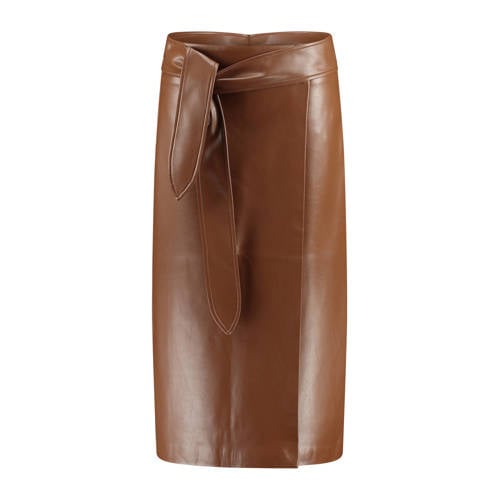 Expresso imitatieleren kokerrok bruin afbeelding