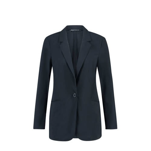 Expresso travelstof getailleerde blazer donkerblauw gebreid afbeelding
