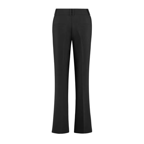 Expresso wide leg regular waist pantalon zwart gebreid afbeelding