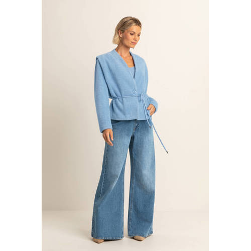 Expresso high waist wide leg jeans medium blue denim afbeelding