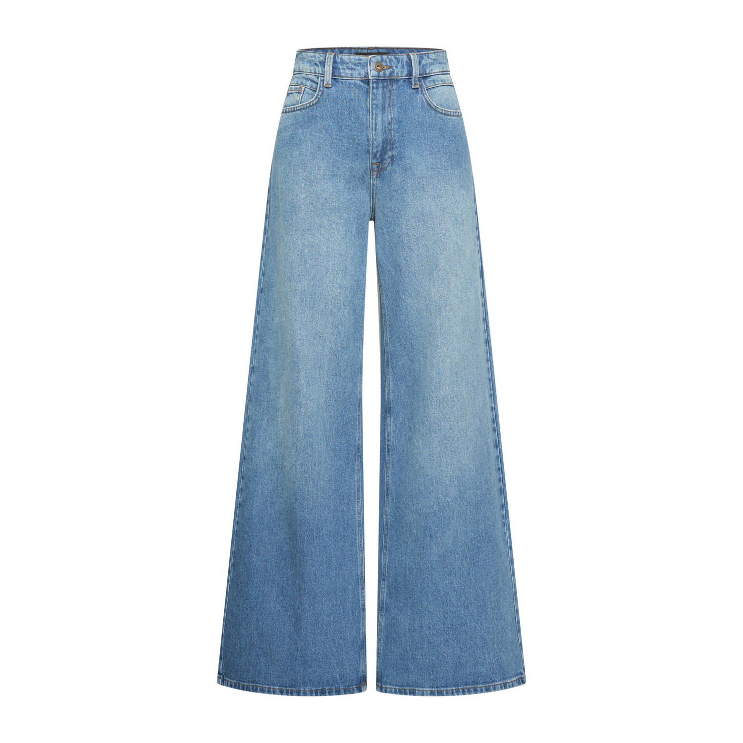 Expresso high waist wide leg jeans medium blue denim