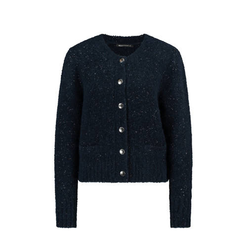 Expresso vest met wol donkerblauw gebreid afbeelding