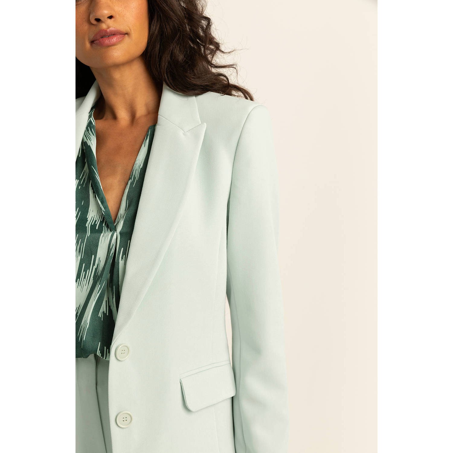 Expresso getailleerde blazer lichtgroen