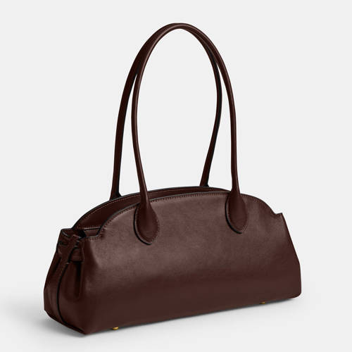 Coach leren schoudertas Empire 34 donkerbruin afbeelding