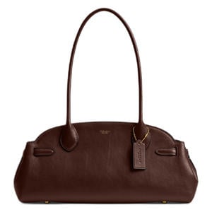leren schoudertas Empire 34 donkerbruin